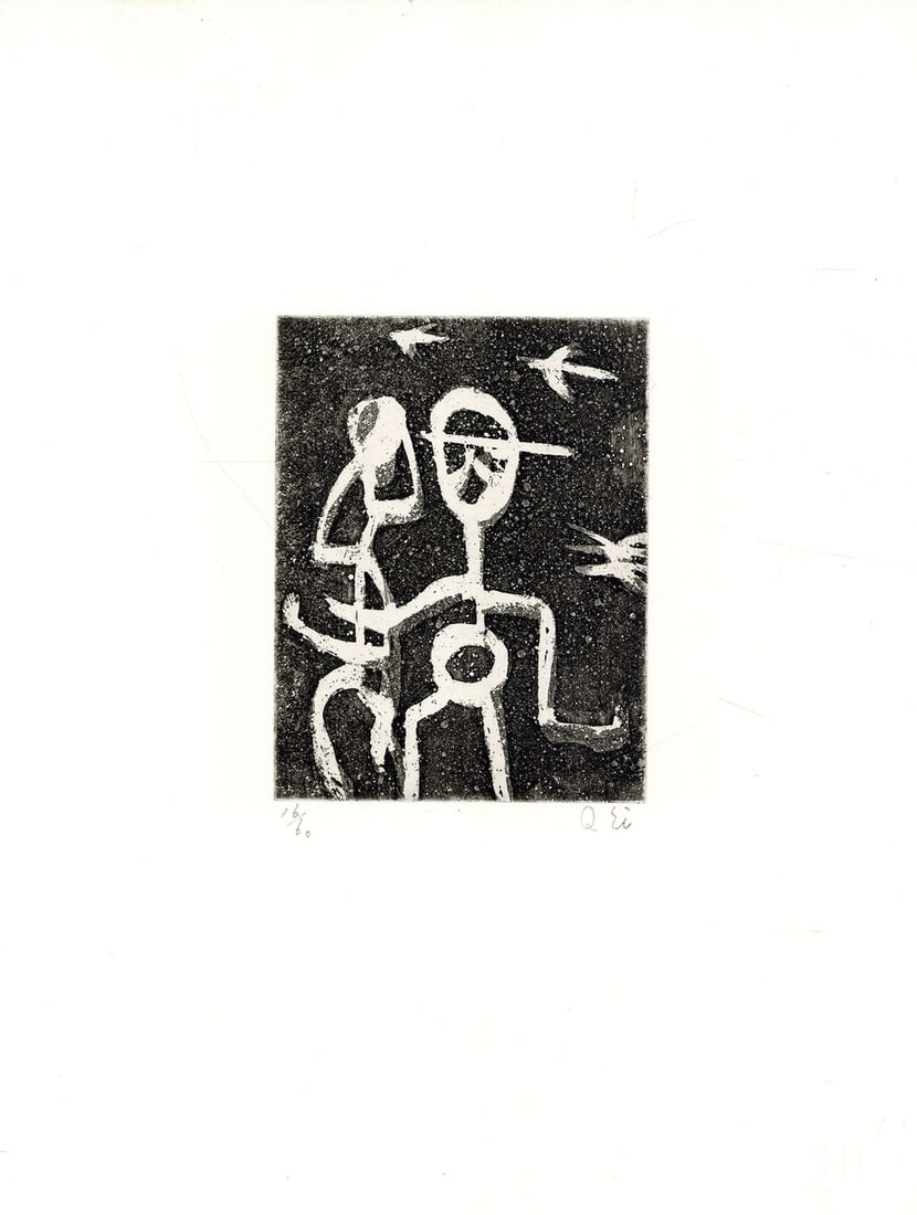 Copperplate Etching Work Q Ei Kyu 60 66 Limited Edition Signed Art: Copperplate Etching Work Q Ei Kyu 60 66 Limited Edition Signed Art Item Specifics: Artist: Ei-Q Subject: Abstract / Avant-Garde Material: Copperplate print on paper Style: Japanese Size: 11.8 x 9 cm P
