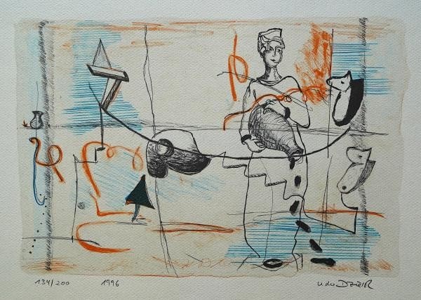 Udo Dziersk Signed Lithograph Bologna 96 7 12 Ltd Ed Art Print (1 of 7)
