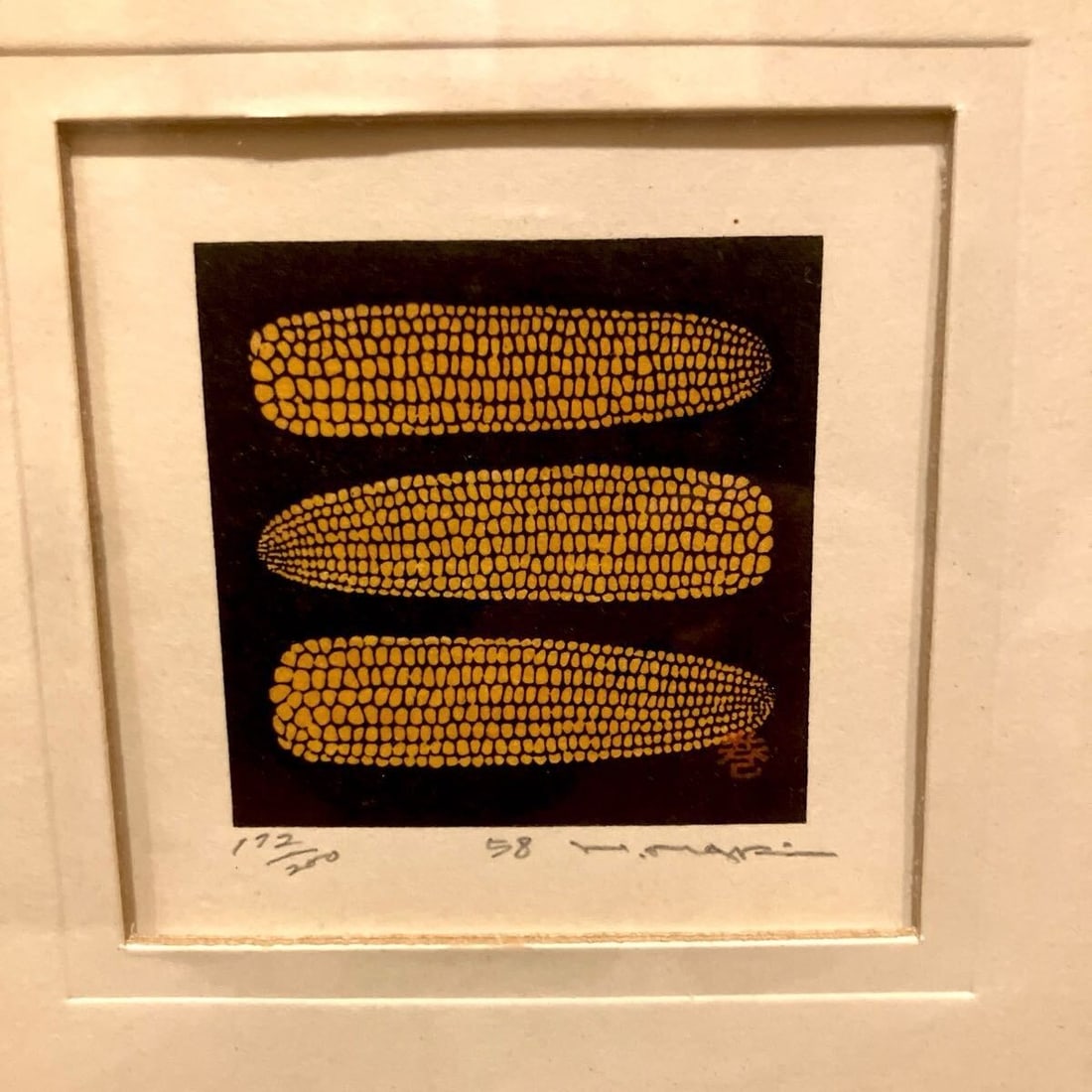 Authentic Japan 58 Corn Maki Framed Signed Sealed Original Print 172/ 200: Authentic Japan 58 Corn Maki Framed Signed Sealed Original Print 172/ 200 Item Specifics: Primary Material: Paper Color: Multi-Color Original/Reproduction: Vintage Original Region Of Origin: Japan Mak