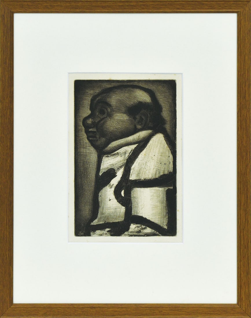 Georges Rouault Copperplate Etching The Voter Father Ubu Series (1 of 2)