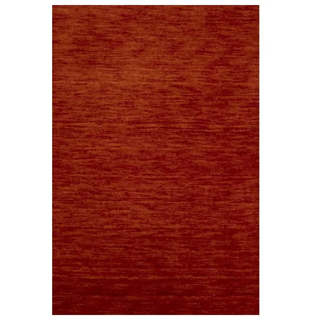 Orange Red Solid Gabbeh Modern Rug In All Size Available Hand-Knotted (1 of 11)
