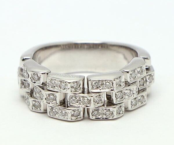 Diamond 0.45ct 18k White Gold Chain Flexible Band Ring Italian Jewelry CHIMENTO: Diamond 0.45ct 18k White Gold Chain Flexible Band Ring Italian Jewelry CHIMENTO Item Specifics: Materials Sourced From: Italy Antique: No Shape: Round Occasion: Anniversary Birthday Christening Christ