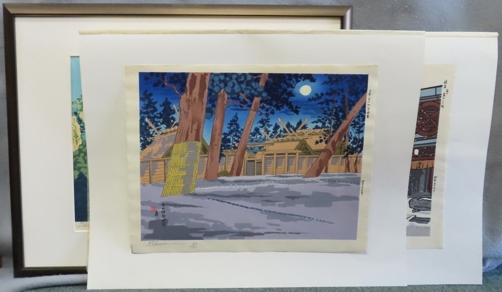 Tokuriki woodblock set signed ed three scenic themes 42/ 150: Tokuriki woodblock set signed ed three scenic themes 42/ 150 Item Specifics: Artist: Tomikichiro Tokuriki Unit Of Sale: Lot Signed By: Tomikichiro Tokuriki Image Orientation: Landscape Signed: Yes Siz