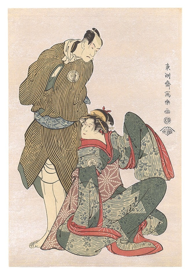 Sharaku Woodblock Print Kabuki Actors Iwai Hanshiro Adachi Mica Repro: Sharaku Woodblock Print Kabuki Actors Iwai Hanshiro Adachi Mica Repro Item Specifics: Artist: Toshusai Sharaku Subject: Kabuki Actors Material: Paper Mica Powder Style: Japanese Product Disclaimer: Pl