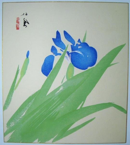 Takeuchi Seiho Woodblock Print Iris Kakitsubata Japanese Art Shikishi Board: Takeuchi Seiho Woodblock Print Iris Kakitsubata Japanese Art Shikishi Board Item Specifics: Artist: Takeuchi Seiho Subject: Iris Flower Material: Paper on Shikishi Board Style: Japanese Year Of Produc