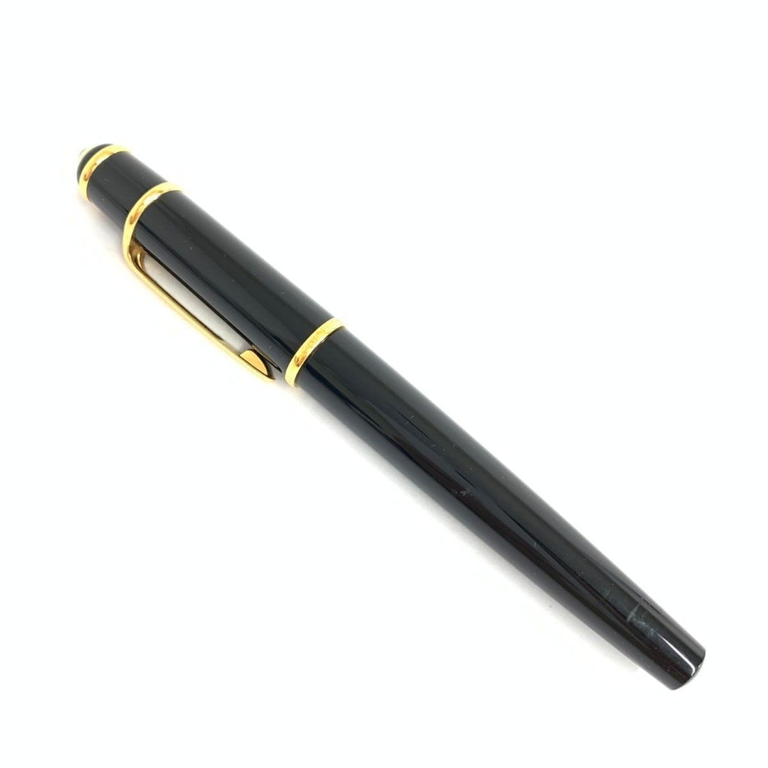 Authentic Fountain Pen Black Nib 750 18K Stamped Cartier De Cartier (1 of 8)
