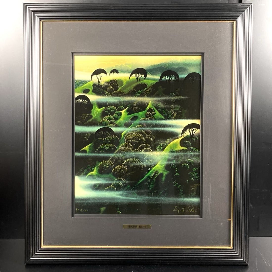 Eyvind Earle Early Morning Fog Silkscreen Signed ED PP 14/ 20 Framed Authentic: Eyvind Earle Early Morning Fog Silkscreen Signed ED PP 14/ 20 Framed Authentic Item Specifics: Artist: Eyvind Earle Type: Print Signed: Yes Size: Large Framing: Framed Product Disclaimer: Please revie
