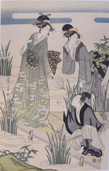 Chokosai Eisho Woodblock Print 1907 Shinbi Shoin Bijin Iris Meiji Art 38x25cm: Chokosai Eisho Woodblock Print 1907 Shinbi Shoin Bijin Iris Meiji Art 38x25cm Item Specifics: Artist: Chokosai Eisho Subject: Bijin-ga (Beautiful Woman) and Iris Material: Paper Style: Japanese Size: 