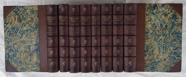 1883 Shakespeare Dramatic Works 8 Vol Set Limited 500 Ed Half Morocco Leather (1 of 2)