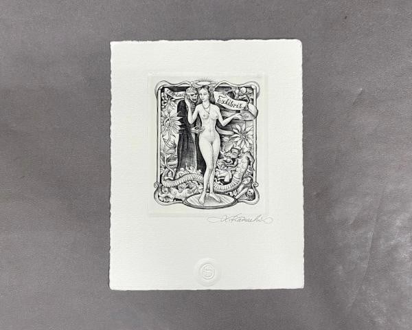 Copperplate Etching Bookplate Art Original Japanese Seiji Kamachi: Copperplate Etching Bookplate Art Original Japanese Seiji Kamachi Item Specifics: Artist: Seiji Kamachi Subject: Ex-Libris / Abstract Illustration Material: Paper Copperplate Etching Ink Style: Japane