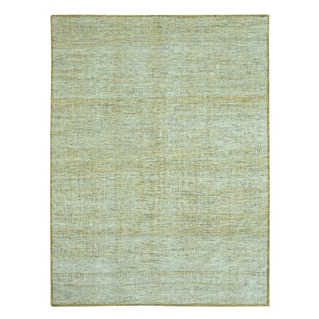 Hand Knotted Oriental Rug 9'3"x12' Yellow 100% Wool Oxidized Grass Design: Hand Knotted Oriental Rug 9'3"x12' Yellow 100% Wool Oxidized Grass Design Yellow Hand-Knotted Wool Oriental Rug, 9'3"x12', Oxidized Grass Design. This stunning 9'3" x 12'1" hand-knotted wool rug boast