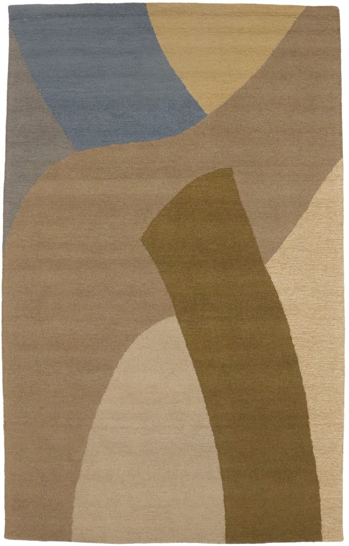 Multicolored Abstract Contemporary 5X8 Hand-Tufted Modern Rug Kids Room Carpet Hand-Knotted (1 of 12)
