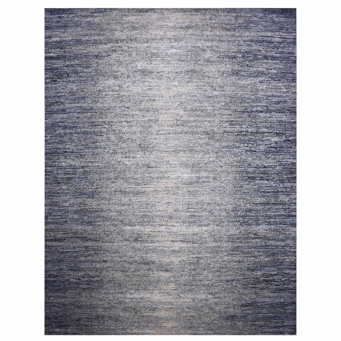 Blue Oceanic Pure Silk Wool Hand Knotted Oversized Rug (1 of 12)