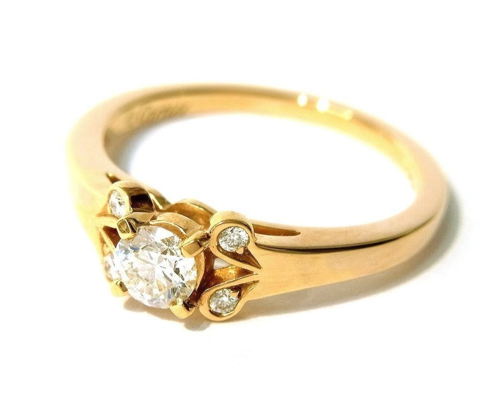 Diamond Cartier 0.24ct 18k Gold Ring Ballerine Solitaire EU48 GIA: Diamond Cartier 0.24ct 18k Gold Ring Ballerine Solitaire EU48 GIA Item Specifics: Shape: Round Occasion: Anniversary Birthday Christening Christmas Engagement Graduation Mother's Day Valentine's Day W