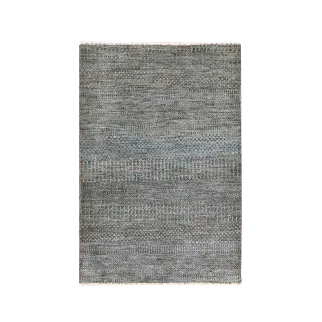 2'x3' Brown Modern Grass Design Hand Knotted Undyed Natural Wool Mat Rug: 2'x3' Brown Modern Grass Design Hand Knotted Undyed Natural Wool Mat Rug The modern brown grass design hand-knotted wool mat rug boasts a unique, undyed natural beauty. Made from high-quality wool, it