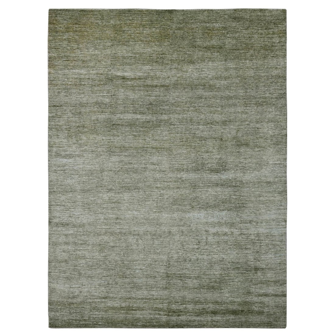 8'5"x11'5" Green Ghazni Wool Solid Pattern Hand Knotted Oriental Rug: 8'5"x11'5" Green Ghazni Wool Solid Pattern Hand Knotted Oriental Rug 8'5"x11'5" Green Ghazni Wool Solid Pattern Hand Knotted Oriental Rug - A stunning, hand-knotted wool rug from Afghanistan, featurin