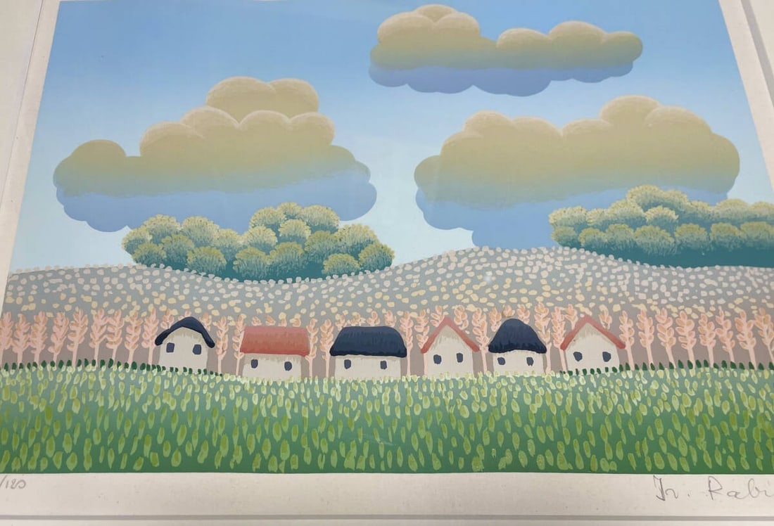 Ivan Rabuzin Little Village Lithograph Signed Ed 26/ 120 Framed authentic: Ivan Rabuzin Little Village Lithograph Signed Ed 26/ 120 Framed authentic Item Specifics: Type: Print Product Disclaimer: Please review the full description and photos. Lithographs may be plate-signed