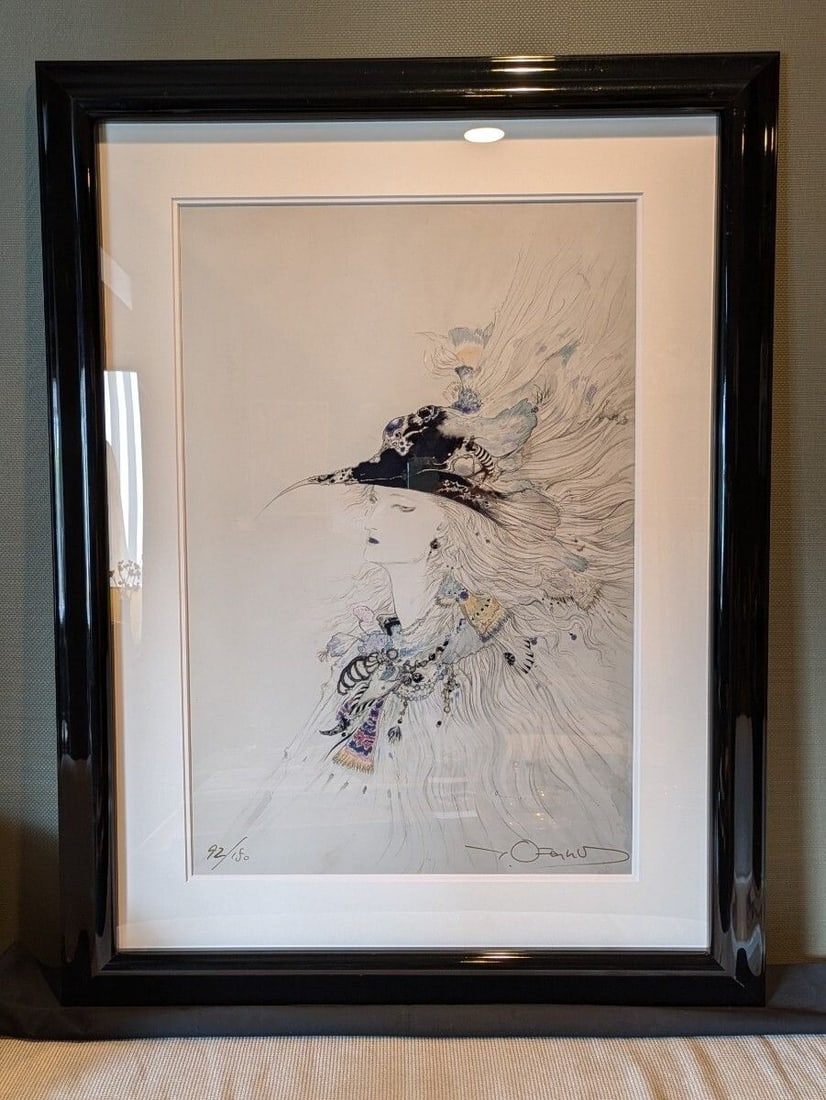 Hand signed limited edition numbered framed lithograph face (1 of 10)
