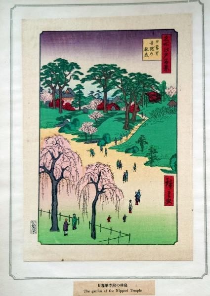 Hiroshige woodblock print temple gardens at showa era reprint: Hiroshige woodblock print temple gardens at showa era reprint Item Specifics: Artist: Utagawa Hiroshige Subject: Ukiyo-e Material: Paper Style: Japanese Year Of Production: Edo period Product Disclaim