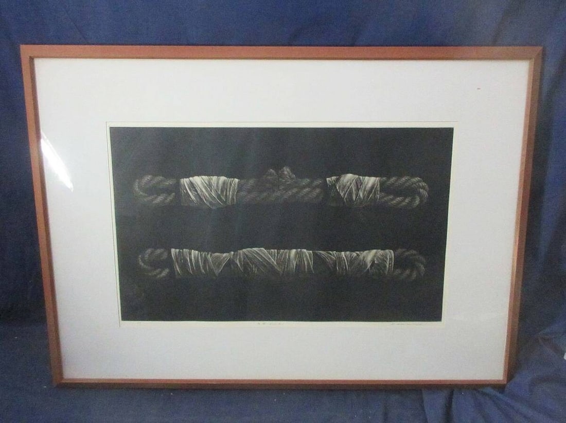 Katsunori Hamanishi correlation Etching Signed ED AP Framed Japanese Art (1 of 10)