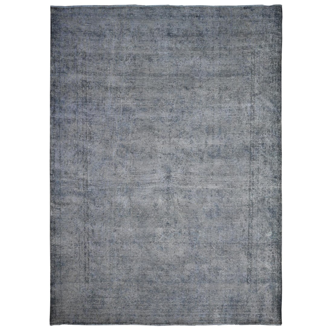 9'6"x12'5" Dim Gray Vintage Zoroastrian Karman Broken Design Oriental Rug (1 of 11)