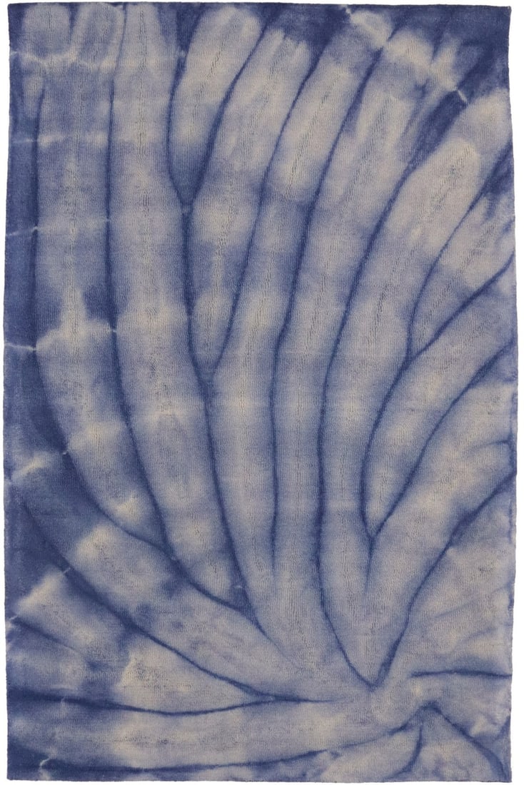 5X8 Hand-Tufted Tie-Dye Style Rug Modern Foyer Size Contemporary Decor Carpet Hand-Knotted: 5X8 Hand-Tufted Tie-Dye Style Rug Modern Foyer Size Contemporary Decor Carpet Hand-Knotted Modern Geometric Rug with Hand-Tufted Wool Pile, Purple-Navy Color. This 5'0 X 8'0 Ft hand-tufted tie-dye sty