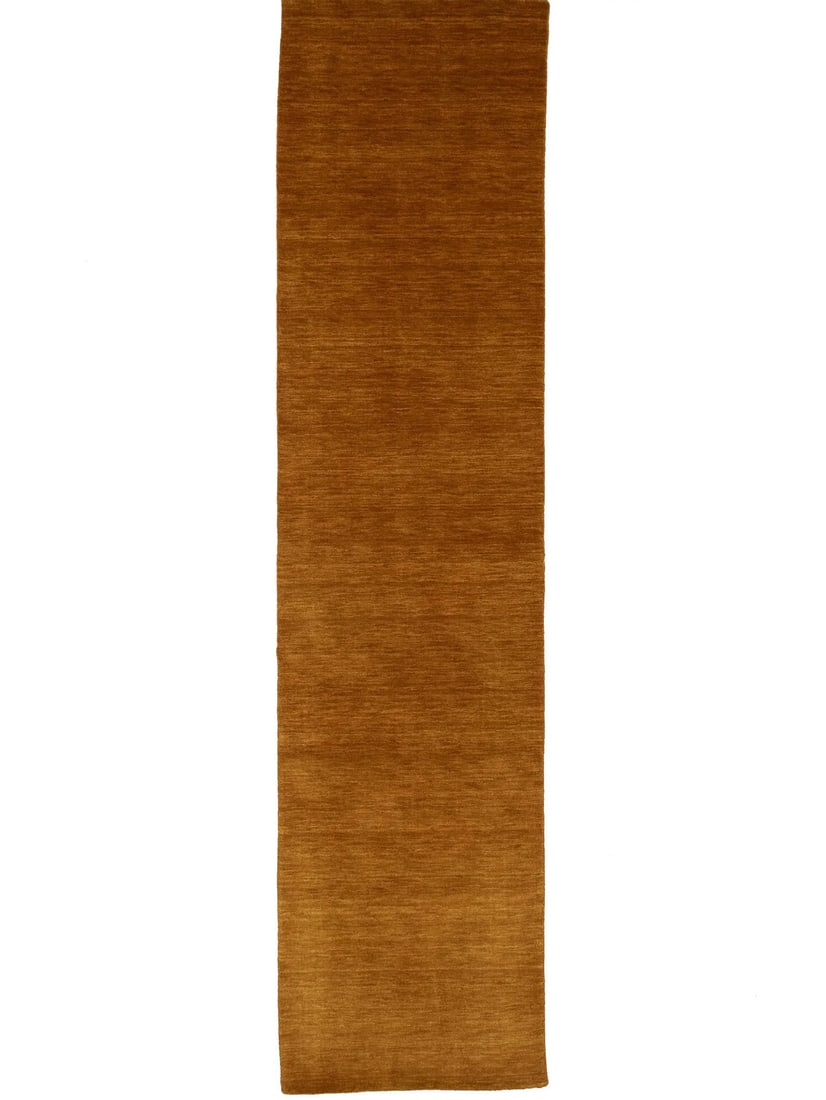2'6X9'9 Orange Solid Hand-Loomed Gabbeh Runner Rug Oriental Carpet Hand-Knotted (1 of 14)