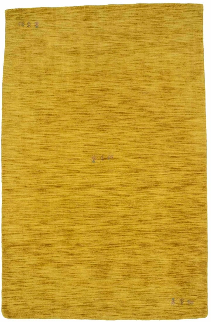 Hand-Loomed 5X8 Solid Gold Contemporary Rug Oriental Modern Home Decor Carpet Hand-Knotted: Hand-Loomed 5X8 Solid Gold Contemporary Rug Oriental Modern Home Decor Carpet Hand-Knotted Handloomed with precision, this 5'1 X 8'0 solid gold contemporary rug boasts a stunning modern design. Made f