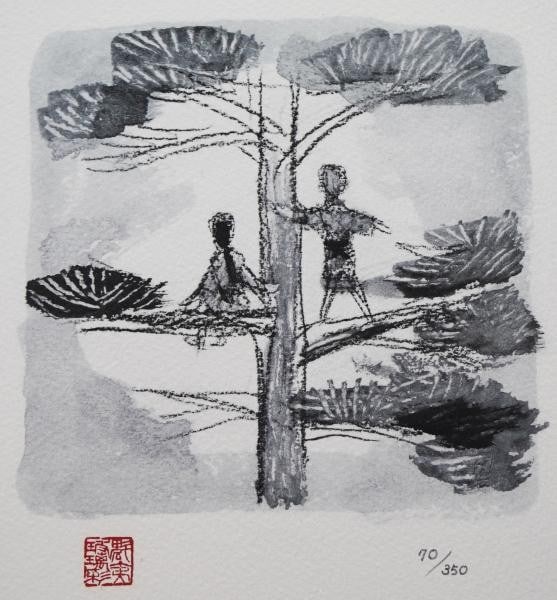 Kaii Higashiyama Harisai Woodblock Print Tree Kawabata Manuscript Ltd: Kaii Higashiyama Harisai Woodblock Print Tree Kawabata Manuscript Ltd Item Specifics: Artist: Kaii Higashiyama Subject: Landscape Tree Seasons Material: Paper Style: Japanese Size: 37.6 x 27.6 cm Year
