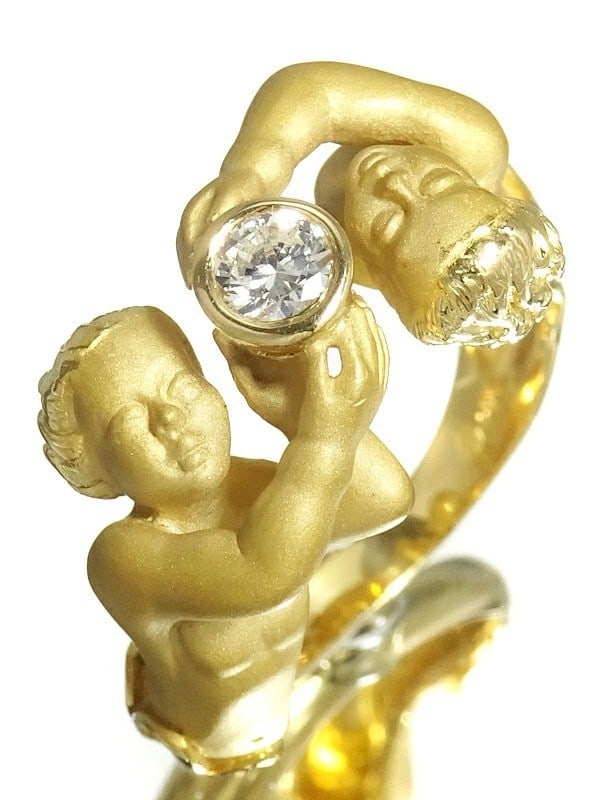 Carrera y Carrera Twin Boys Angel Motif Diamond 18k Yellow Gold Ring US 6 EU 52: Carrera y Carrera Twin Boys Angel Motif Diamond 18k Yellow Gold Ring US 6 EU 52 Item Specifics: Number Of Diamonds: 1 Shape: Angel Occasion: Anniversary Birthday Christening Christmas Engagement Gradu