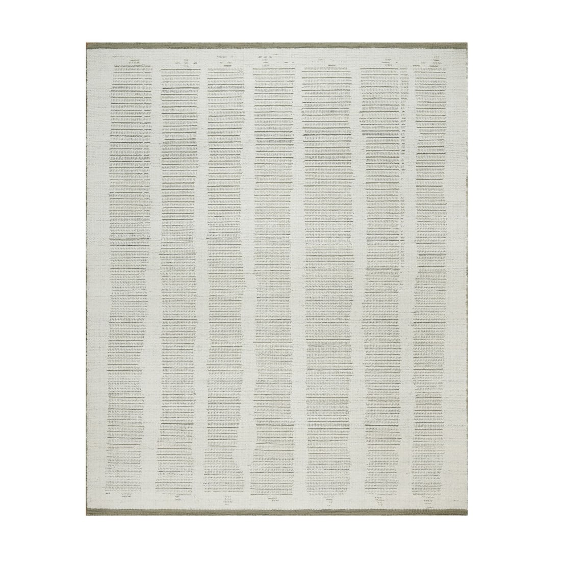 8'x10' Ivory Hand Woven Rug Flat Weave with Pile Undyed Natural Wool Rug: 8'x10' Ivory Hand Woven Rug Flat Weave with Pile Undyed Natural Wool Rug This stunning 8'x10' Ivory Hand Woven Rug boasts a unique geometric design, characteristic of Oriental regional styles. Made fr