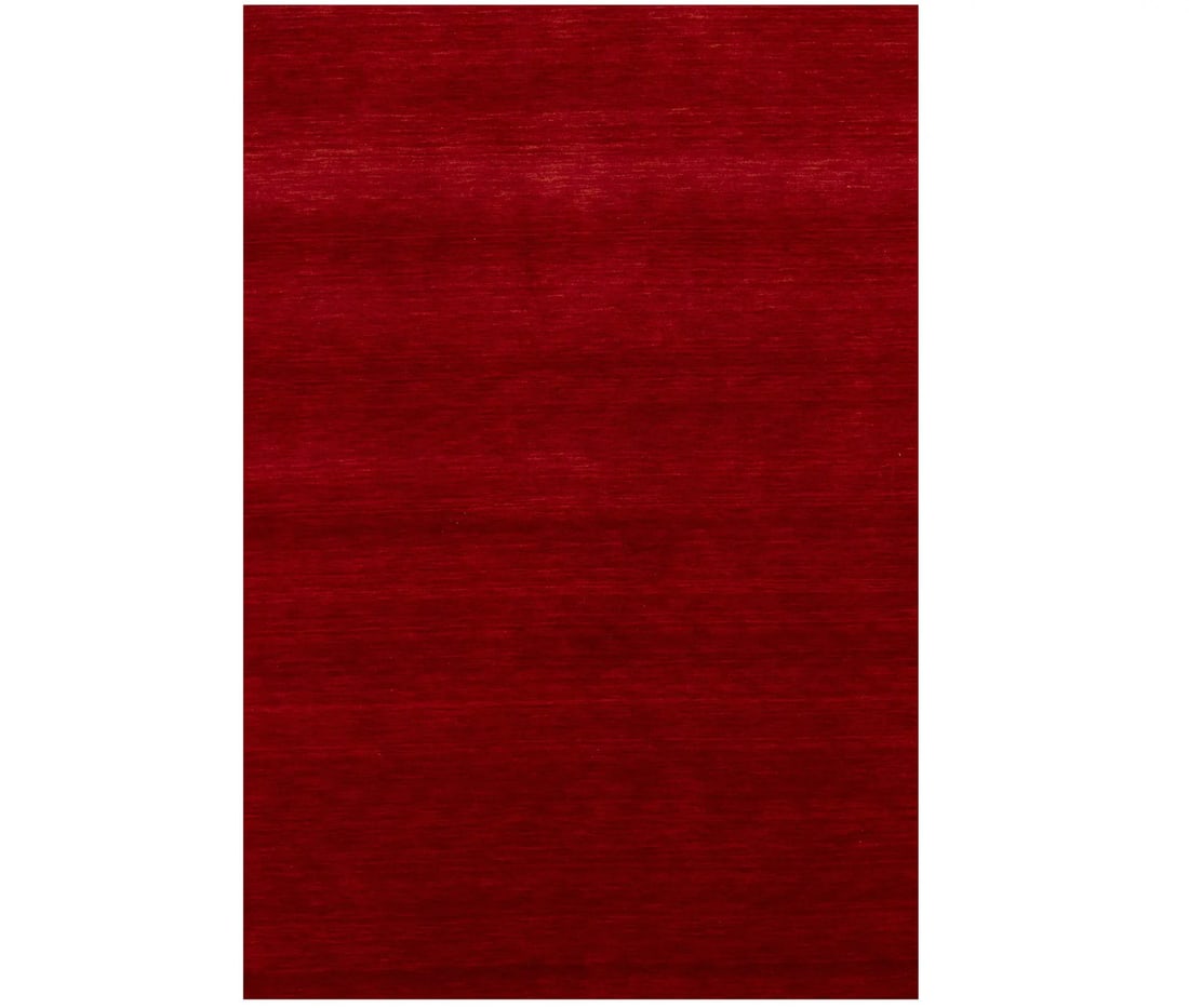Solid Red Modern Design 2X3 Indo-Gabbeh Oriental Rug Home Decor Hand-Knotted: Solid Red Modern Design 2X3 Indo-Gabbeh Oriental Rug Home Decor Hand-Knotted Solid red modern design 2x3 Indo-Gabbeh Oriental rug boasts a vibrant cherry red color and hand-loomed construction, showca