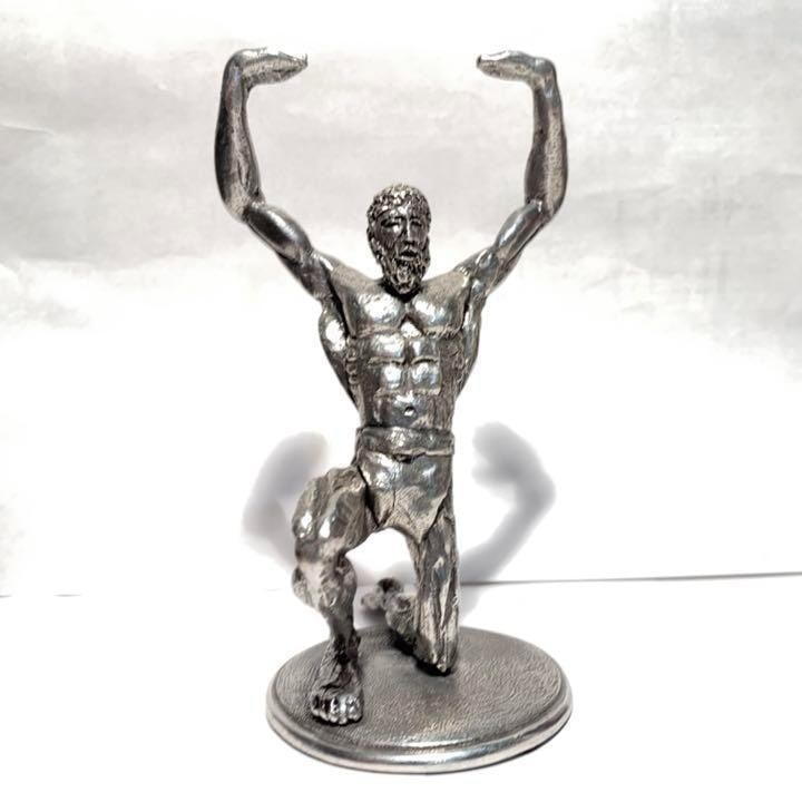 Pewter Pen Holder Rare Collectible Made USA Jac Zagoory Hercules (1 of 7)