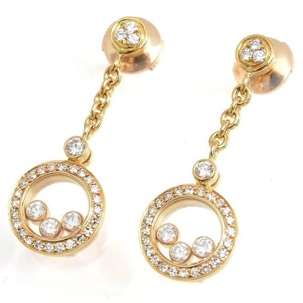 Diamonds round earrings 18k yellow gold Chopard vintage happy drop: Diamonds round earrings 18k yellow gold Chopard vintage happy drop Item Specifics: Shape: Round Closure: La Pousette Occasion: Anniversary Birthday Christening Christmas Confirmation/Communion Engagem