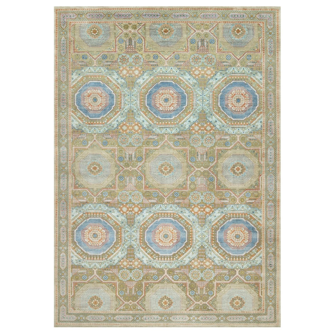 11'6"x18'1" Brown Mamluk Design Hand Knotted Wool and Silk Oversized Rug: 11'6"x18'1" Brown Mamluk Design Hand Knotted Wool and Silk Oversized Rug This stunning Mamluk design hand knotted wool and silk rug boasts a rich, warm brown color and intricate flatweave pattern. Mea