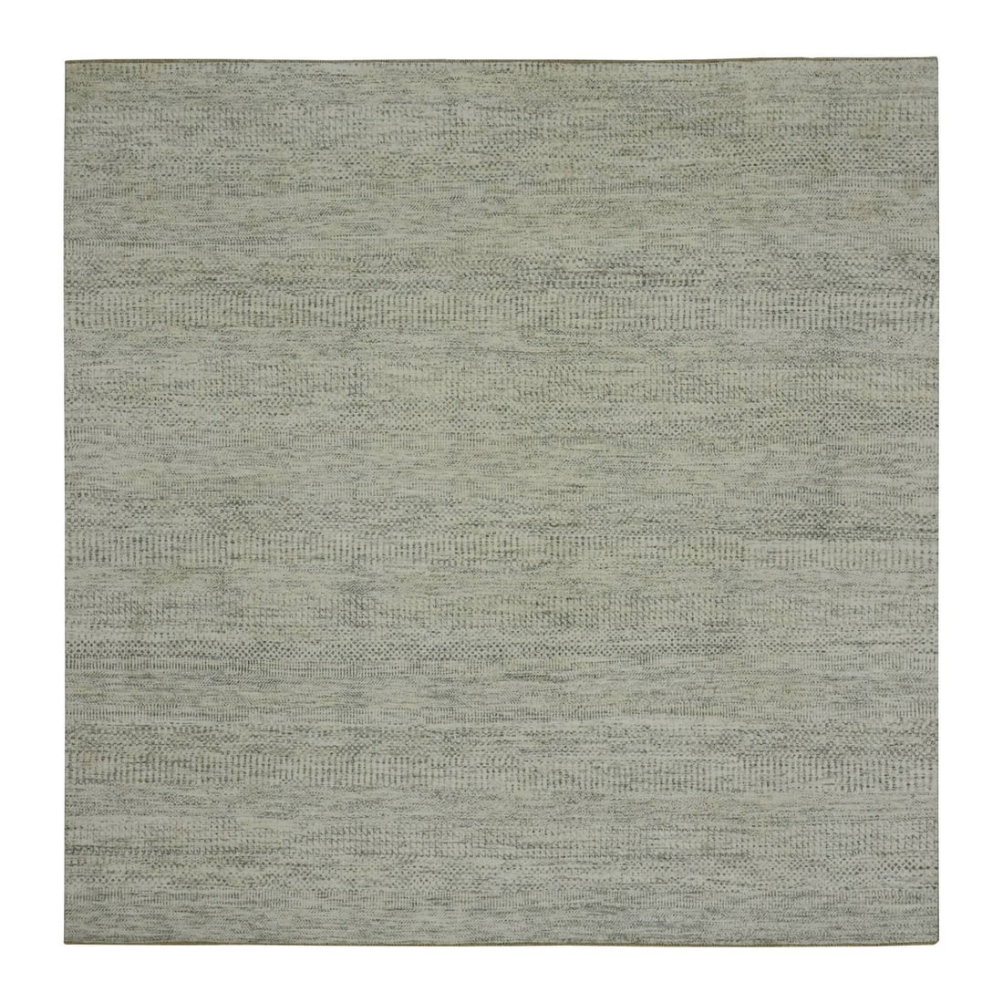 8'x8' White Modern Grass Hand Knotted Tone On Tone Square Oriental Rug: 8'x8' White Modern Grass Hand Knotted Tone On Tone Square Oriental Rug 8'x8' White Modern Grass Hand Knotted Tone On Tone Square Oriental Rug. This stunning hand-knotted wool rug boasts a striking ton