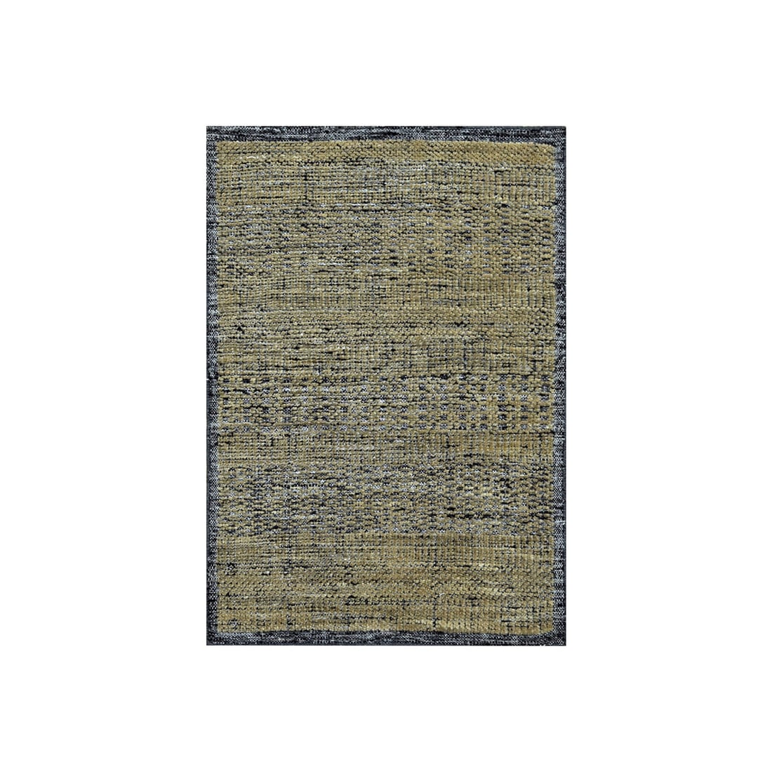 Oxidized Grass Design 2'x3' Black Brown Hand Knotted Mat Rug: Oxidized Grass Design 2'x3' Black Brown Hand Knotted Mat Rug Oxidized Grass Design 2'x3' Black Brown Hand Knotted Mat Rug features a unique, modern design with a rich brown color and no border. The ru