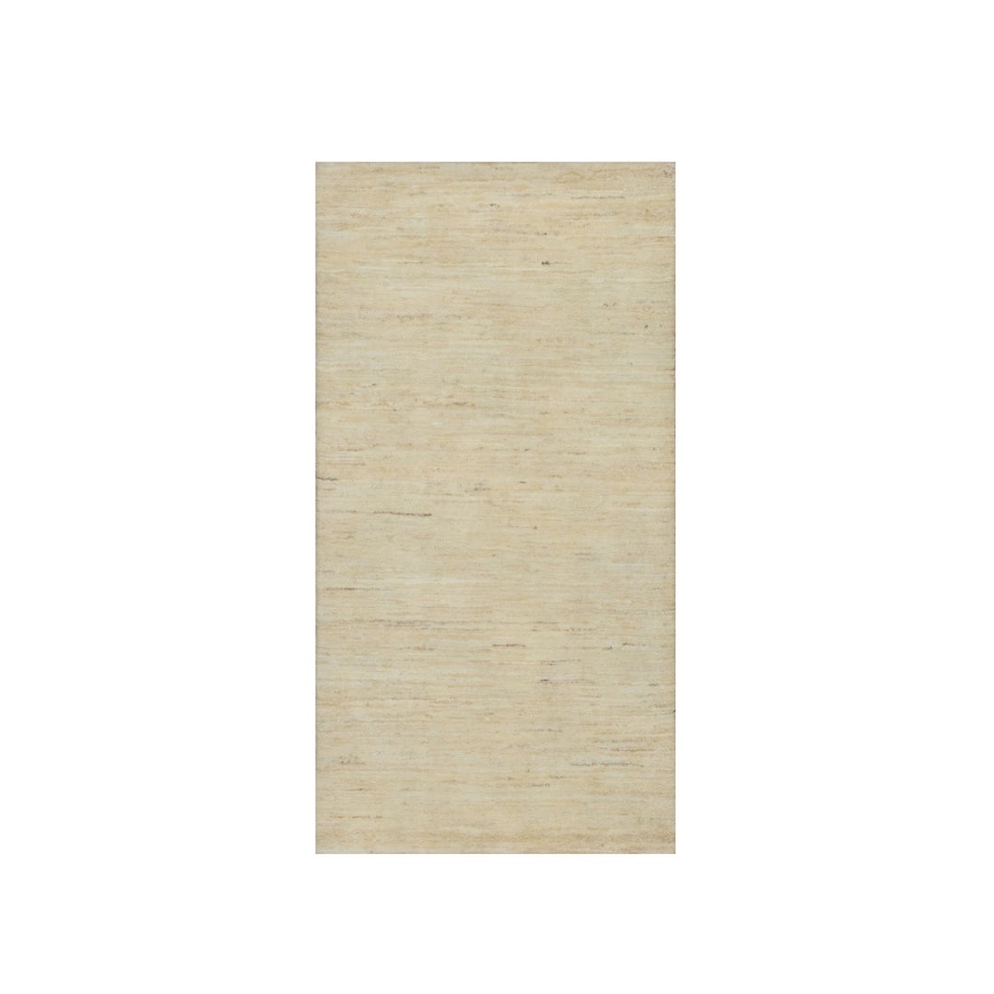 2'4"x11'4" White Plain Design Lori Buft Pure Wool Hand Knotted Runner Rug: 2'4"x11'4" White Plain Design Lori Buft Pure Wool Hand Knotted Runner Rug This stunning ivory wool hand-knotted runner rug boasts a sleek modern design and impressive size, measuring 2'4" x 11'4".