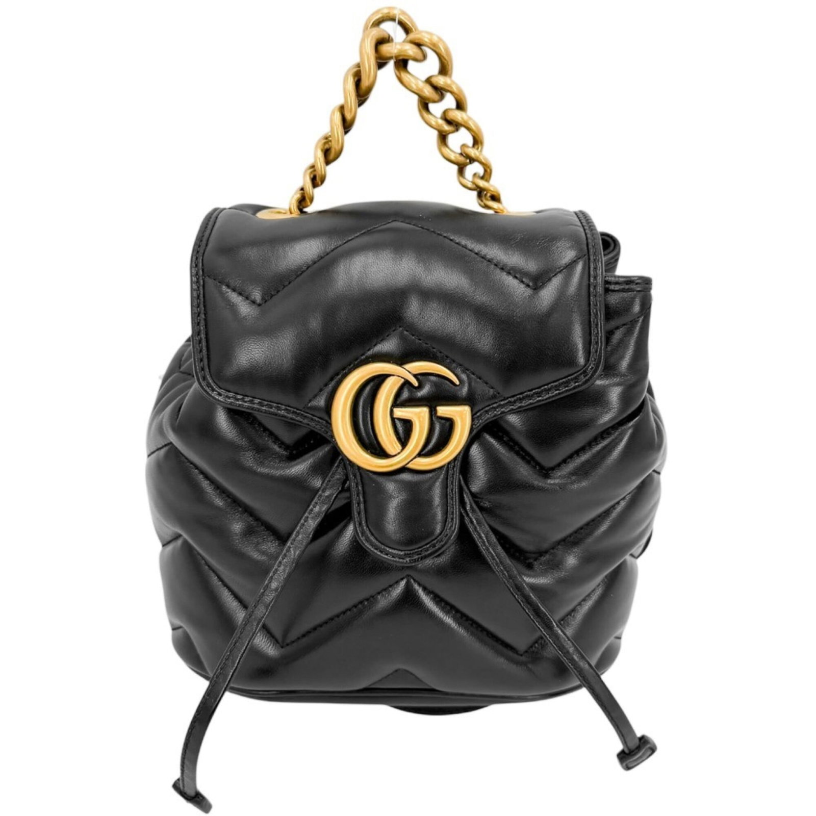 Backpack Leather: Backpack Leather Black Gucci leather backpack with dimensions 20cm x 19cm x 10cm. This stylish and compact bag features high-quality leather construction, making it a great accessory for everyday use.