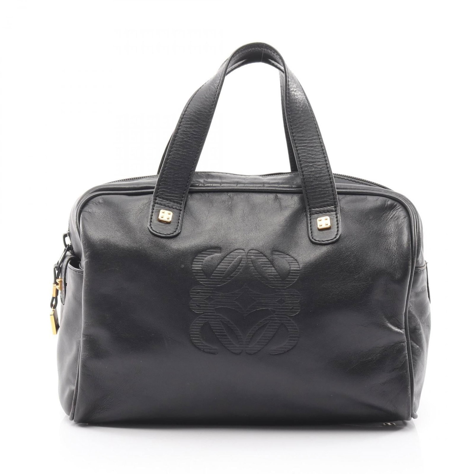 Loewe tote bag leather: Loewe tote bag leather Black Loewe tote bag made from leather, measuring 20cm x 28cm x 15cm. The bag's sleek design and high-quality leather construction make it a stylish accessory for everyday use. 