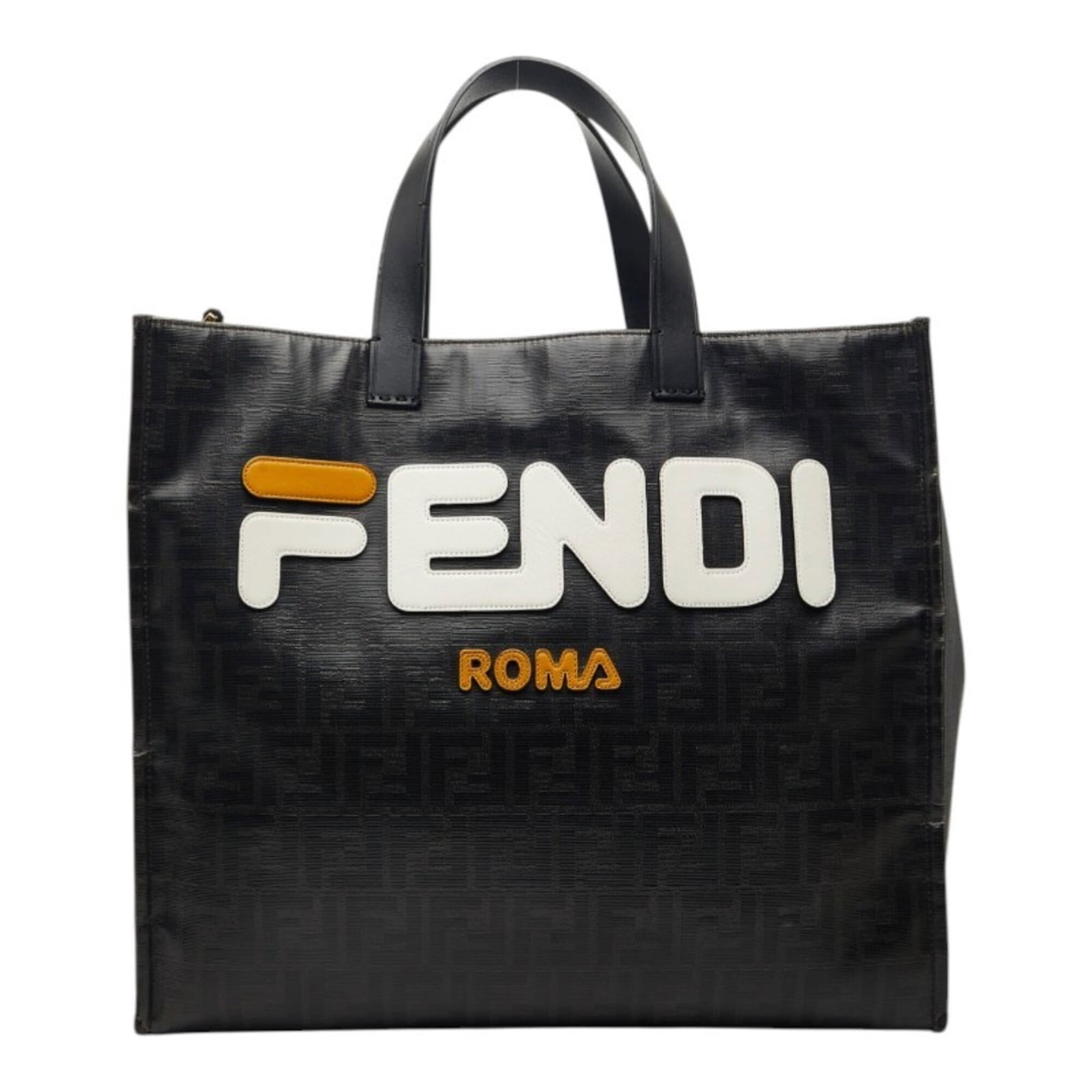 Fendi Tote Bag Pvc Wool Leather: Fendi Tote Bag Pvc Wool Leather The Fendi tote bag combines PVC, wool, and leather in its unique construction. Measuring 35cm x 39cm x 18cm, it features a striking black color and distinctive design.