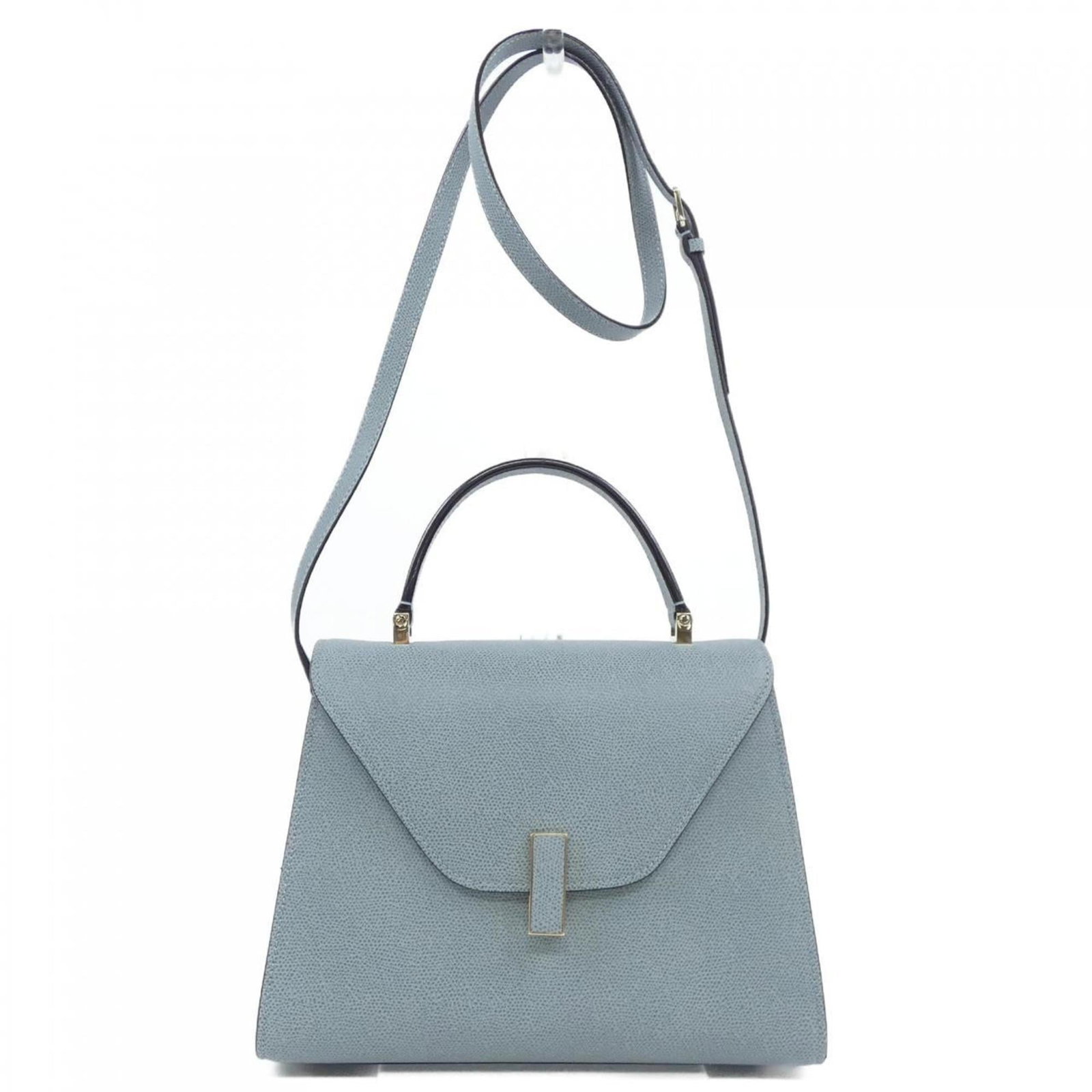 Handbag Leather Valextra: Handbag Leather Valextra Blue Valextra handbag made from high-quality calfskin leather, featuring a sleek design and adjustable shoulder strap. This stylish accessory measures 18.5cm x 25.5cm x 13cm