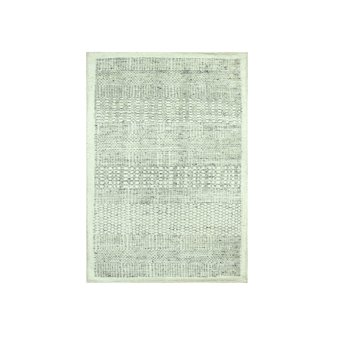 Hand knotted rug oxidized distressed gray wool mat grass design: Hand knotted rug oxidized distressed gray wool mat grass design Hand-knotted with precision, this modern wool rug boasts a striking oxidized distressed gray color and subtle grass design. Measuring