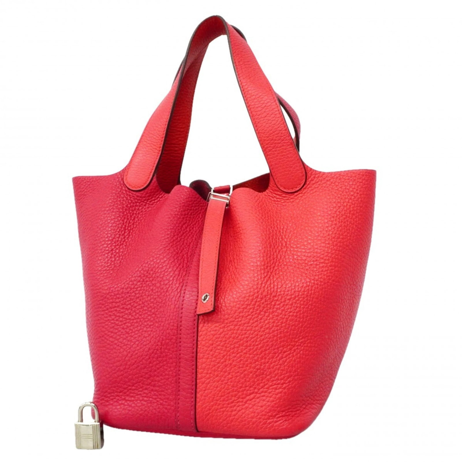 Handbag Taurillon Leather Clemence by Hermes: Handbag Taurillon Leather Clemence by Hermes Taurillon clemence leather gives this Herm?s handbag its distinctive softness and suppleness, making it a delight to carry. The pink hue adds a touch of fe
