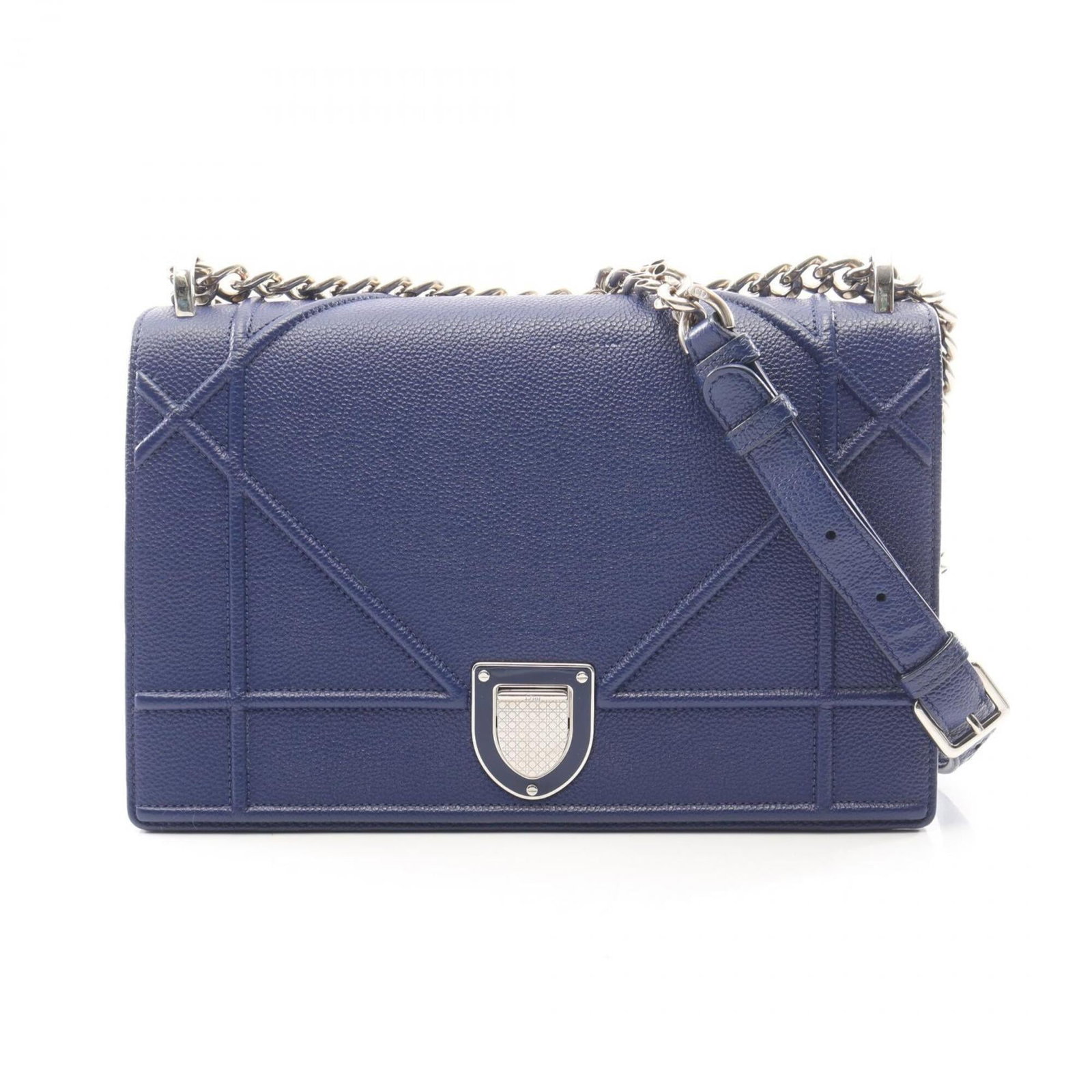 Christian Dior Leather Shoulder Bag: Christian Dior Leather Shoulder Bag Blue Christian Dior Leather Shoulder Bag. Made from high-quality leather, this shoulder bag features a classic design with clean lines and a timeless blue color.