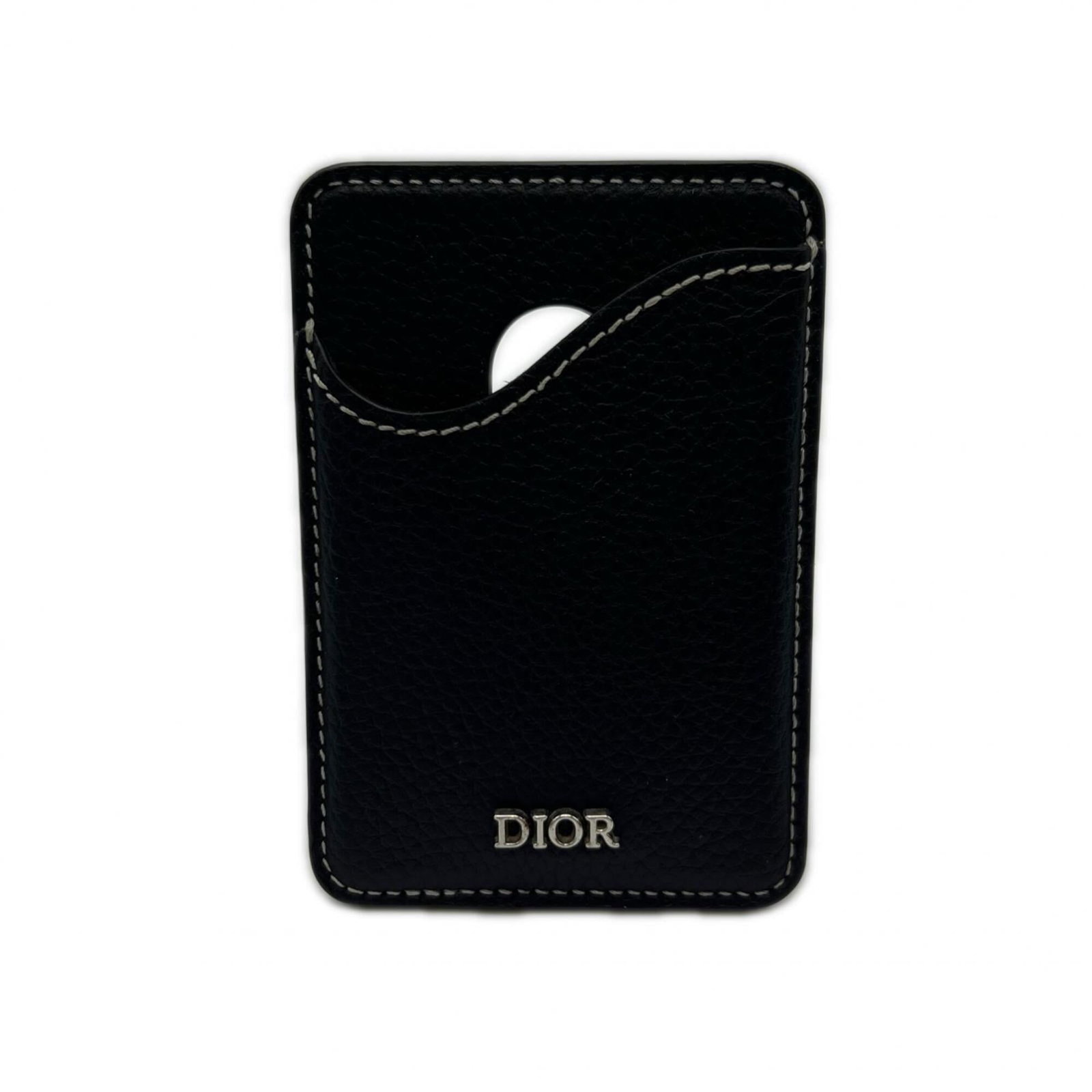 Christian Dior Card Case Leather: Christian Dior Card Case Leather Christian Dior Card Case Leather, crafted from high-quality Calfskin leather, boasts sleek dimensions and a timeless design. This compact card case measures 9.5cm x