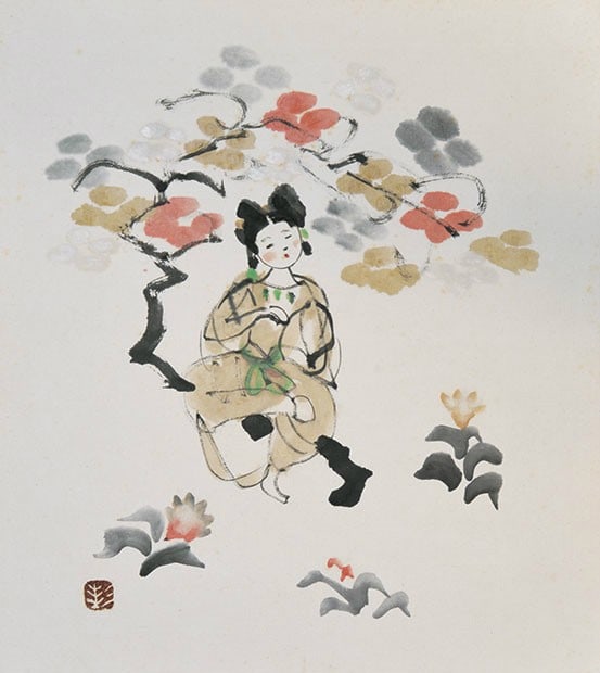 Kenkichi Sugimoto Framed Shikishi Art Girl Under a Tree Juka Dojo Japanese: Kenkichi Sugimoto Framed Shikishi Art Girl Under a Tree Juka Dojo Japanese Item Specifics: Artist: Kenkichi Sugimoto Subject: Girl Under a Tree Material: Ink and color on paper board Style: Japanese Y