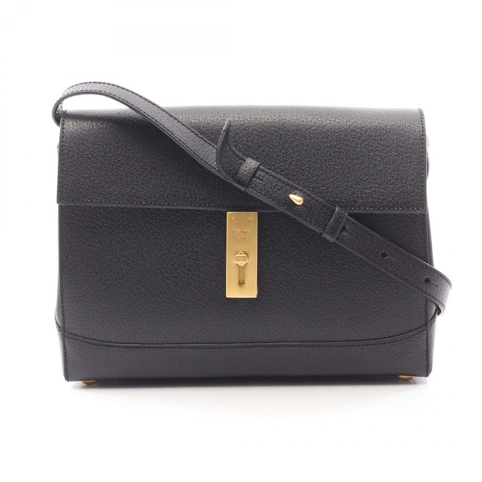 Celine Bag Leather Shoulder: Celine Bag Leather Shoulder Black leather shoulder bag from Celine, measuring 19cm x 26cm x 7cm. Made from high-quality leather, this stylish accessory features a sleek design and classic silhouette.