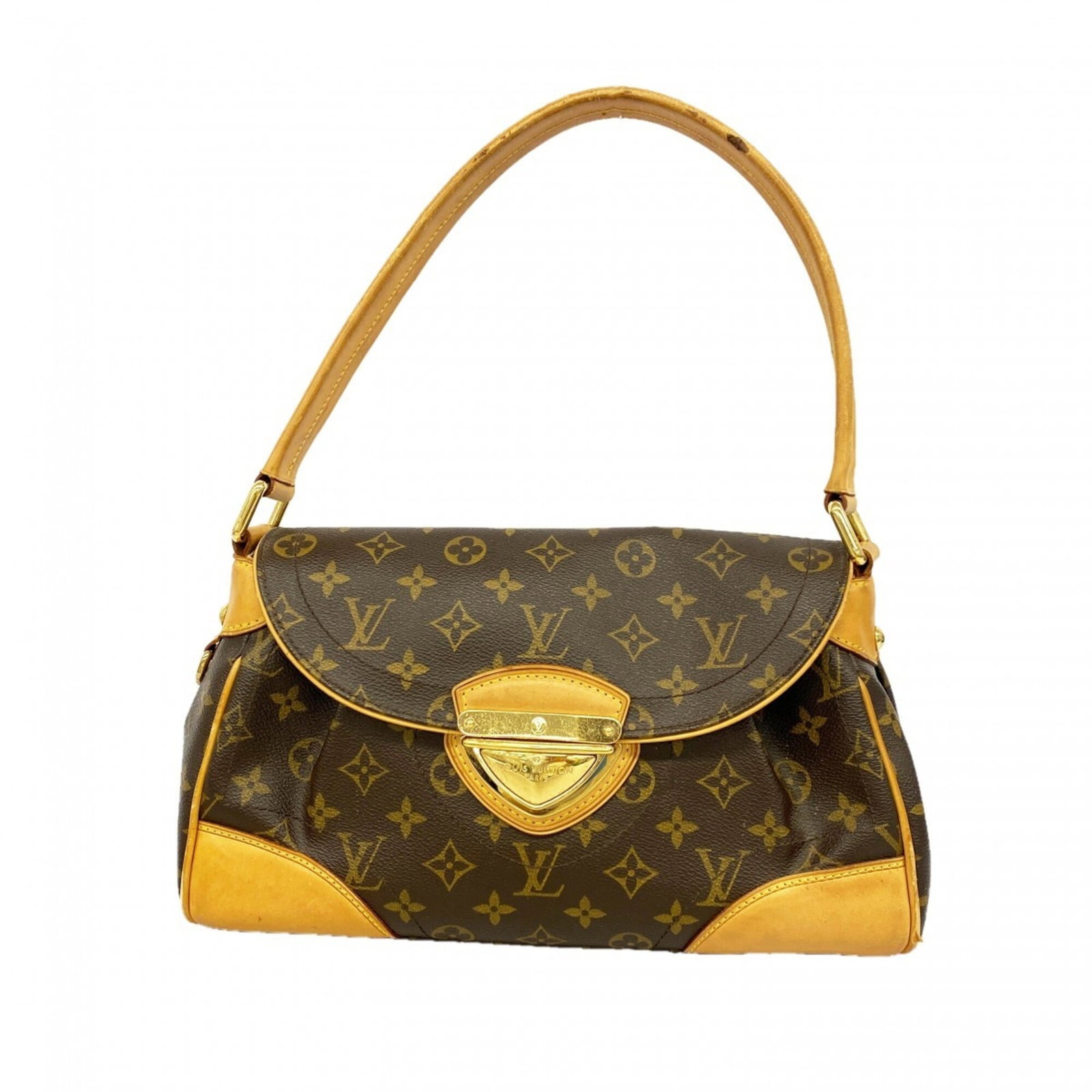 Louis Vuitton Shoulder Bag: Louis Vuitton Shoulder Bag Brown Louis Vuitton Shoulder Bag with classic design and signature monogram pattern, measuring 21cm x 33cm x 13cm. This stylish bag features a timeless look that