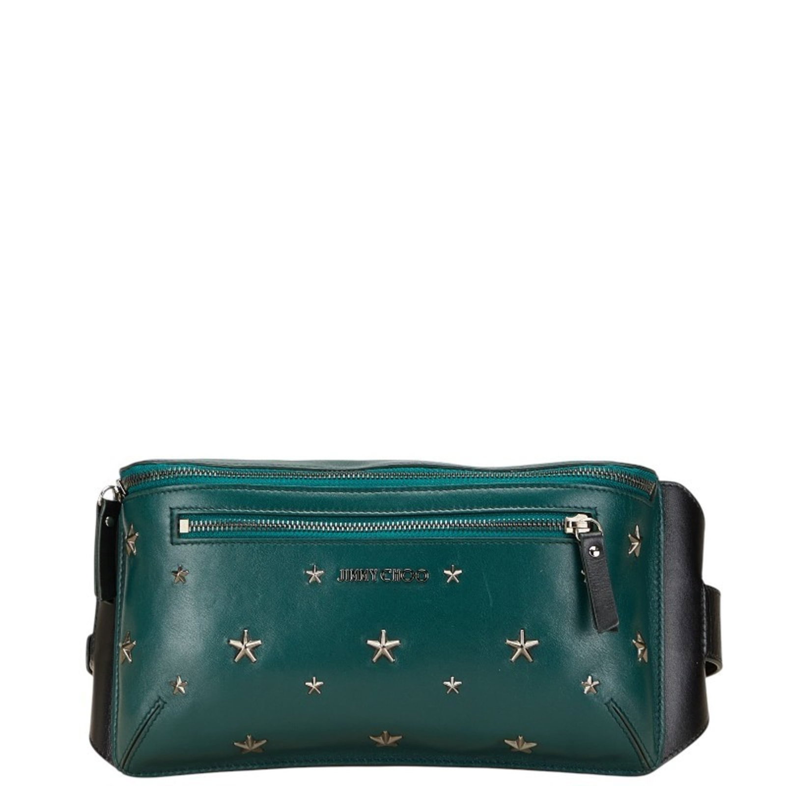 Sling Bag Leather By Jimmy Choo: Sling Bag Leather By Jimmy Choo The Jimmy Choo Sling Bag Leather is a sleek and stylish accessory, featuring high-quality black leather with a green accent. Its durable design and secure zipper